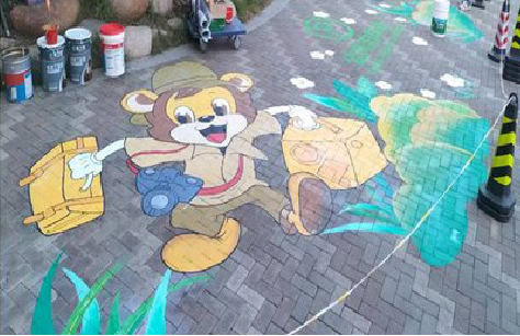 丹阳夏季画地面彩绘会遇到的问题