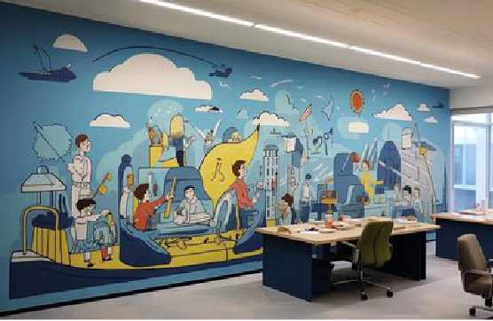 丹阳办公室墙绘的特点。