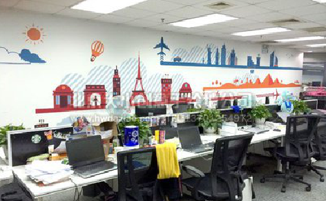 丹阳教你设计办公室墙绘的方法。