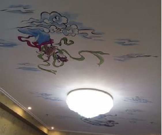 丹阳如何快速绘制天花板上的手绘墙？