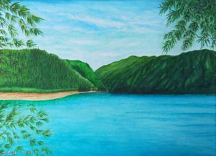 丹阳在墙绘中，如何绘画绿水青山？